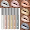 QIBEST Glitter Diamond Liquid Lipstick Waterproof Long Lasting Pearl Shiny Lip Gloss Metal Charming Women Lip Makeup 6 Colors 1