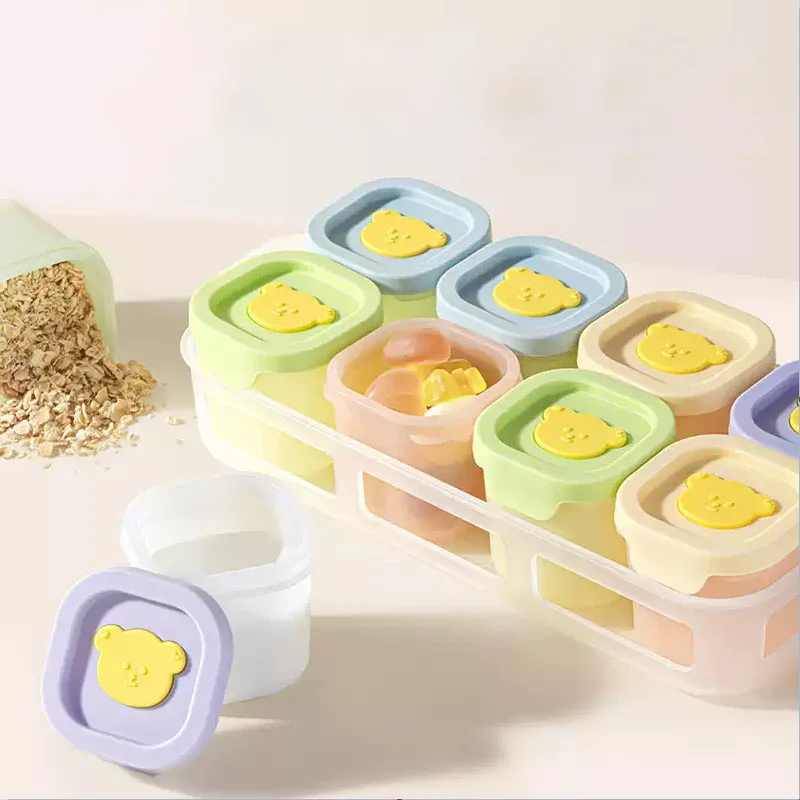 Baby Complementary Food Box Steamed Cake Mold Ice Tray Mini Box Lid
