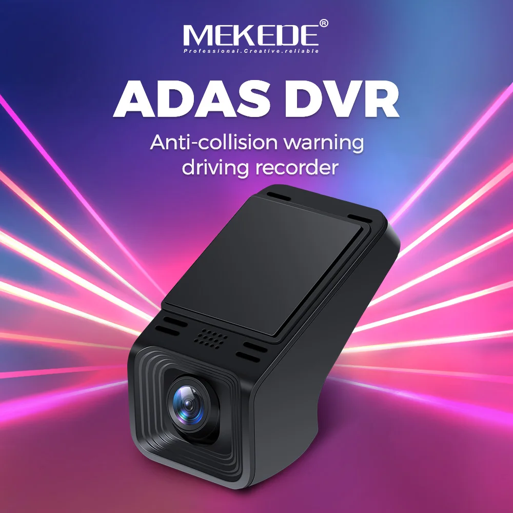 MEKEDE Car DVR Camera Full HD 1080 ADAS LDWS Anti-collisione visione notturna registratore per auto navigatore lettore DVD Android Slot per schede TF