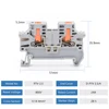 10Pcs DIN Rail Terminal Block PTV-2.5 Push-In Terminal Connector Spring Side-Entry 2.5mm² Cable Wiring Conductor PTV2.5 5