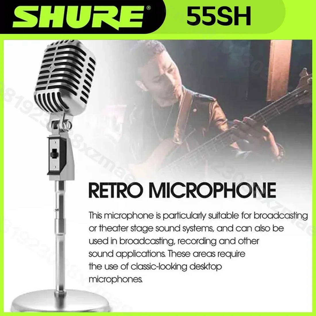 SHURE 55SH SERIES II Dynamic Retro Microphone Stage Performance Live Anchor KTV Recording Microphone Stand dynamic microphone
