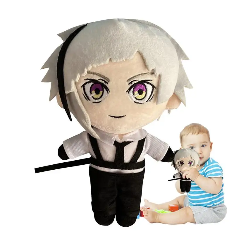 Anime Bungo Stray Dogs Plush Doll Nakajima Atsushi Anime Plush Doll Figure Toys Kids Gifts Soft Stuffed Plush Pillow Home Decor [предзаказ]jyp shop stray kids секретный брелок 3 й фанмитинг skzoo pilot