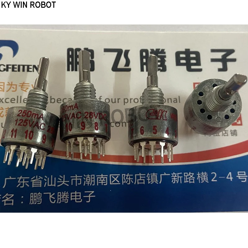 

1PCS US MC05L1NCQD small band rotary change-over switch 5 gear 4 off single knife 13 pin