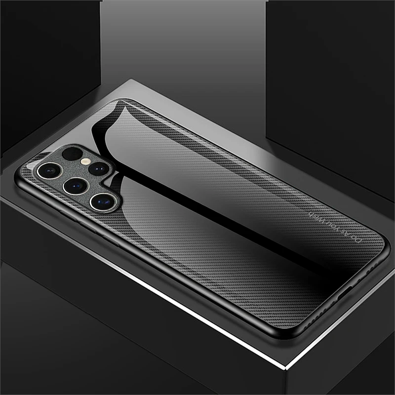thumbnail image 1 of Funda de vidrio templado de lujo para Samsung Galaxy S24 Ultra S23 S22 Ultra S21 Plus A54 5G A53 A52S A14 A34 S20 FE, 1 of 5