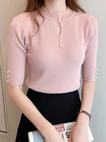 2026 Spring Autumn Korean Fashion Solid Sweater Women Short Sleeve Tops Pull Femme Casual Slim Female Pullover Knitted Clothes - Image 4