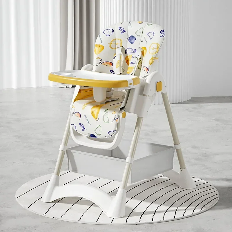 Children's Dining Chair Foldable Adjustable Backrest Baby Dining Chair Reclining Multifunctional