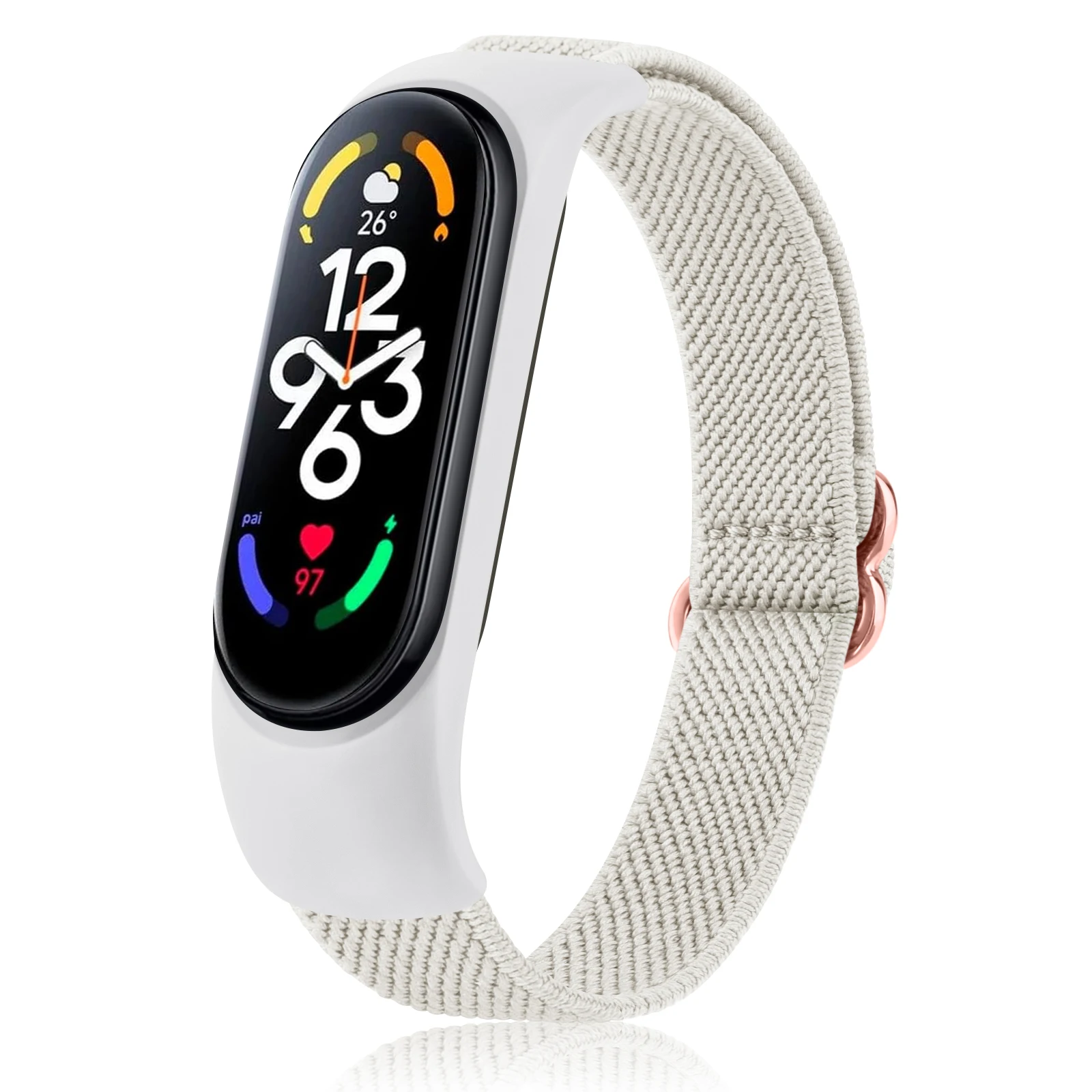 ตัวเลือกสินค้า สายนาฬิกาปรับได้ ยืดหยุ่นสำหรับ Mi Band 7-3
