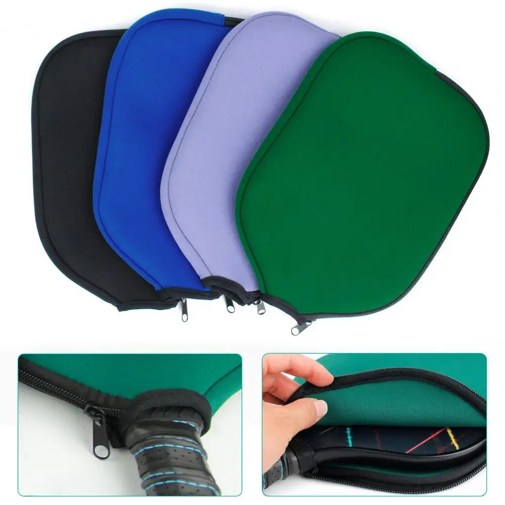 Pickleball Paddle Cover Neoprene Zipper Beach Tennis Racket Table Tennis Bats Protector Sleeve Pickleball Accessories