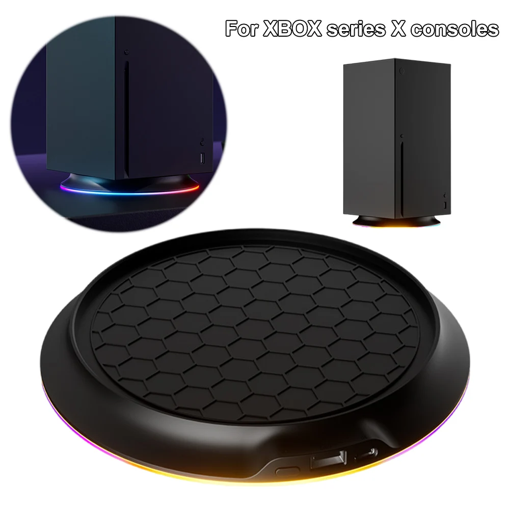 Xbox 시리즈 X 콘솔용 수직 냉각 스탠드, 미끄럼 방지 스탠드, 냉각 스테이션, RGB 홀더, 도크 베이스, 게임 콘솔 액세서리