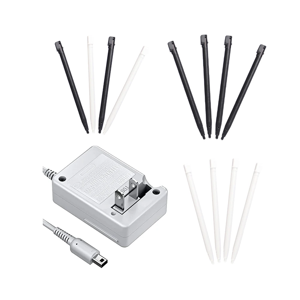

DSi Charger and Stylus Pen,Charger Compatible with Nintendo 3DS/ DSi/DSi XL/ 2DS/ 2DS XL/New 3DS XL 100-240V Wall Plug Adapter