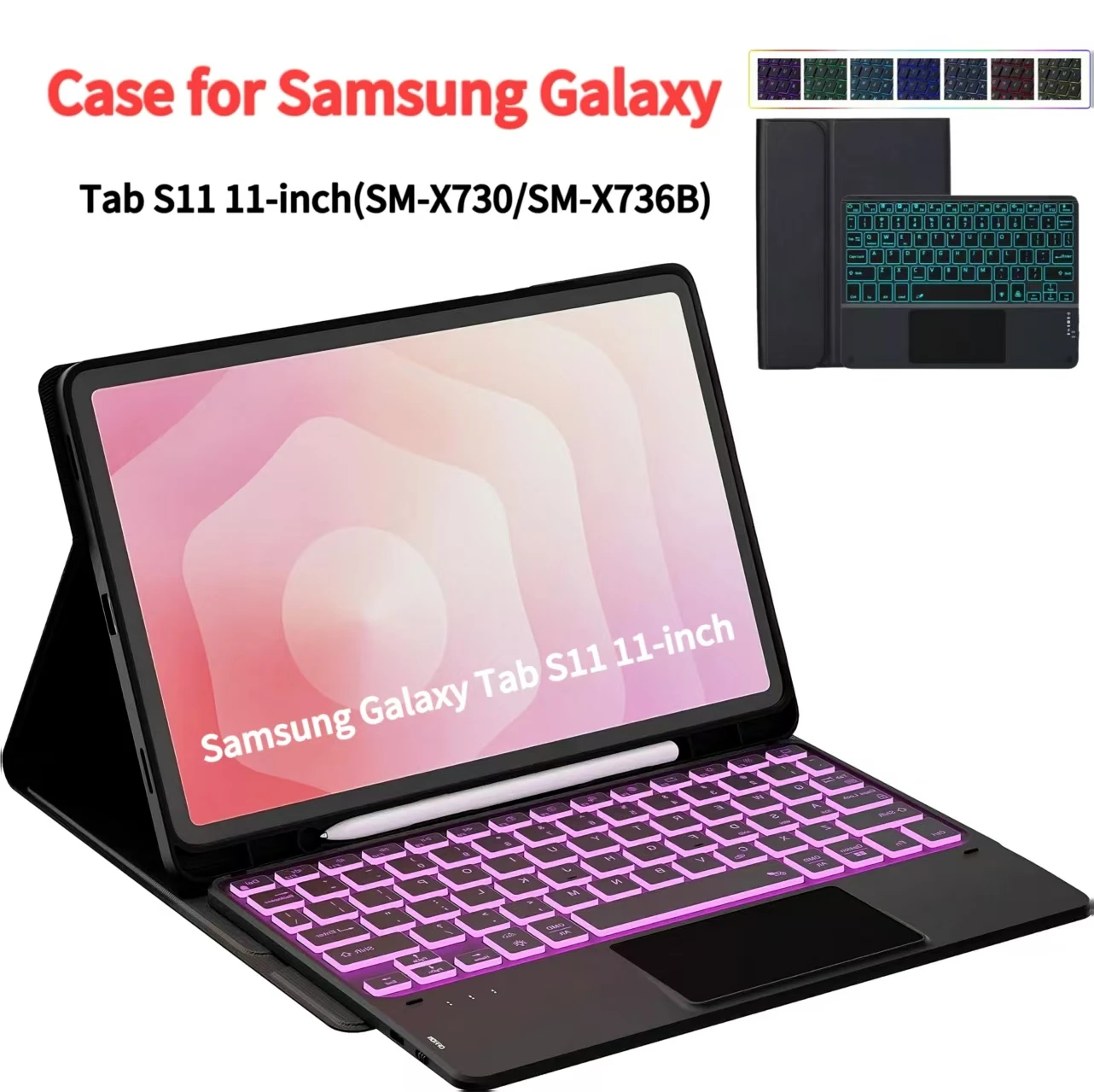 Premium Wireless Keyboard Cover for 11-Inch Tablet, Enhanced Protection & Functionality