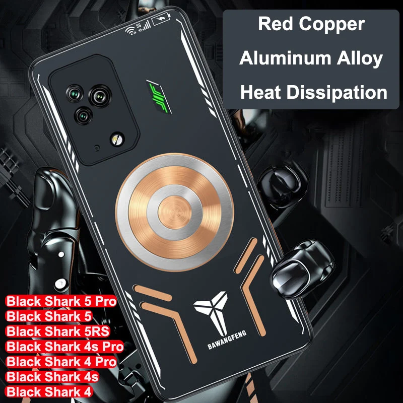 Per Black Shark 4S Pro Case Blackshark 5 Pro Custodia Per Dissipazione Del Calore In Alluminio Rame Black Shark 5 Rs 4 Cover Di Raffreddamento Con Dis
