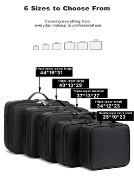 Professional Makeup Case Female Travel Big Capacity Beauty Nail ToolBox Cosmetic Organizer Suitcases For Makeup Storage Boxs