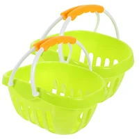 2 Pcs Simulated Basket Toy Simulation Toys Education Kids Cart Role-playing Child 1