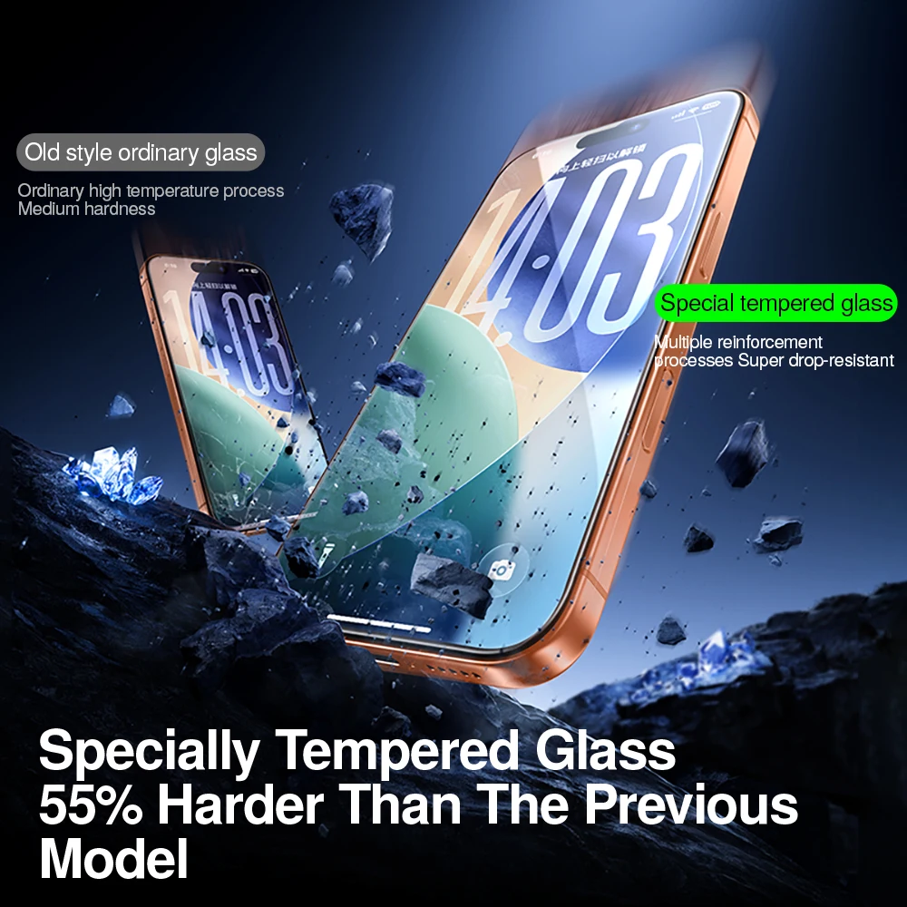 Ultra-Clear Anti-Fingerprint Tempered Glass Screen Protector (2/3 Pack)