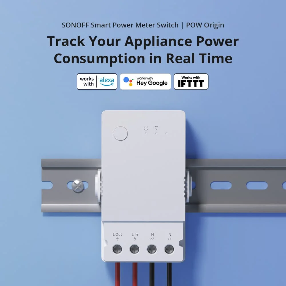 SONOFF-Interruptor medidor de energia inteligente, Sobrecarga Proteger,