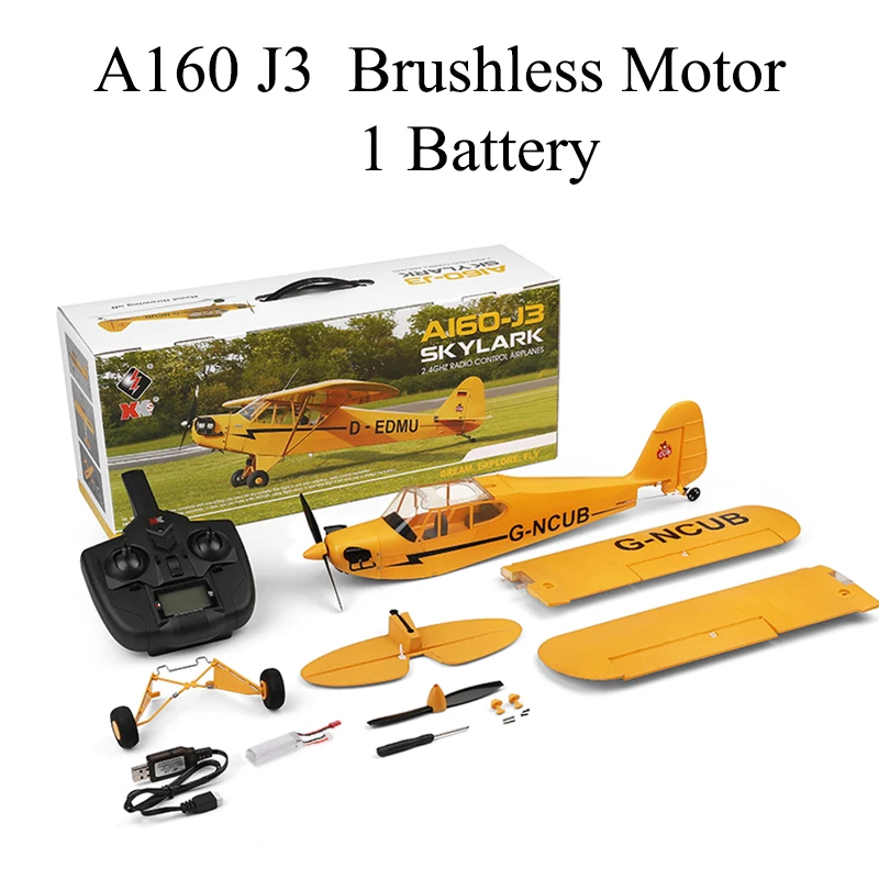 Hot Sale Wltoys A160 J3 RC Plane RTF 2.4G Brushless Motor 3D/6G Remote Control Airplane Ready To Fly 6