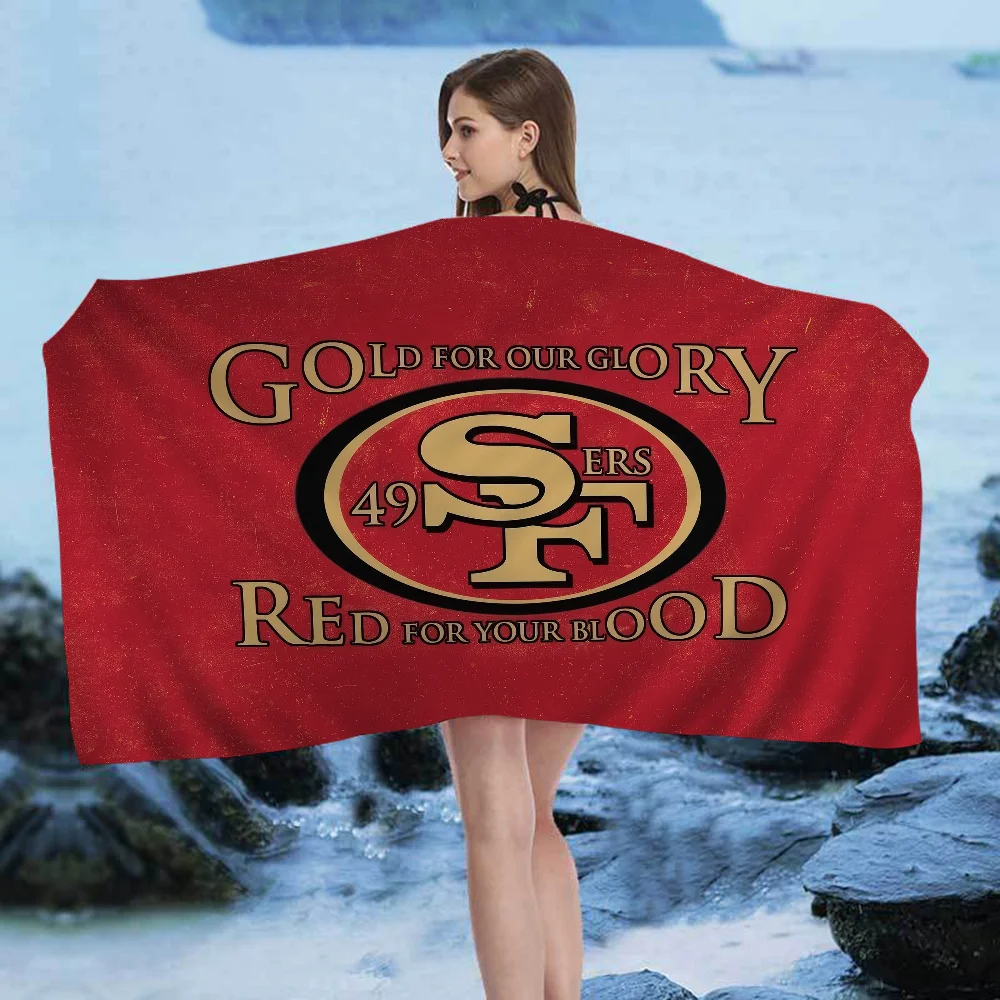 San Francisco 49er Team Big Microfiber Beach Towels Quick Dry Towel Sand Beach Towels Pool Towel for Travel Swim Pool Yoga