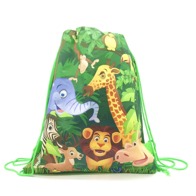 Cartoon Lion King Zoo Forest Animal Non-woven Fabrics Drawstring