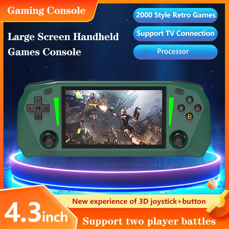 G33 Retro Portable Handheld Game Console 4.3-inch Screen 2500mAh Battery PSP/PS1 Compatible Arcade Gaming Controller_voghion.com