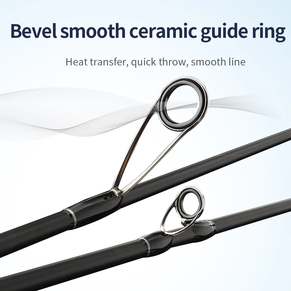 FISHINGFANS Spinning Baitcasting Travel Carbon Fishing Rods