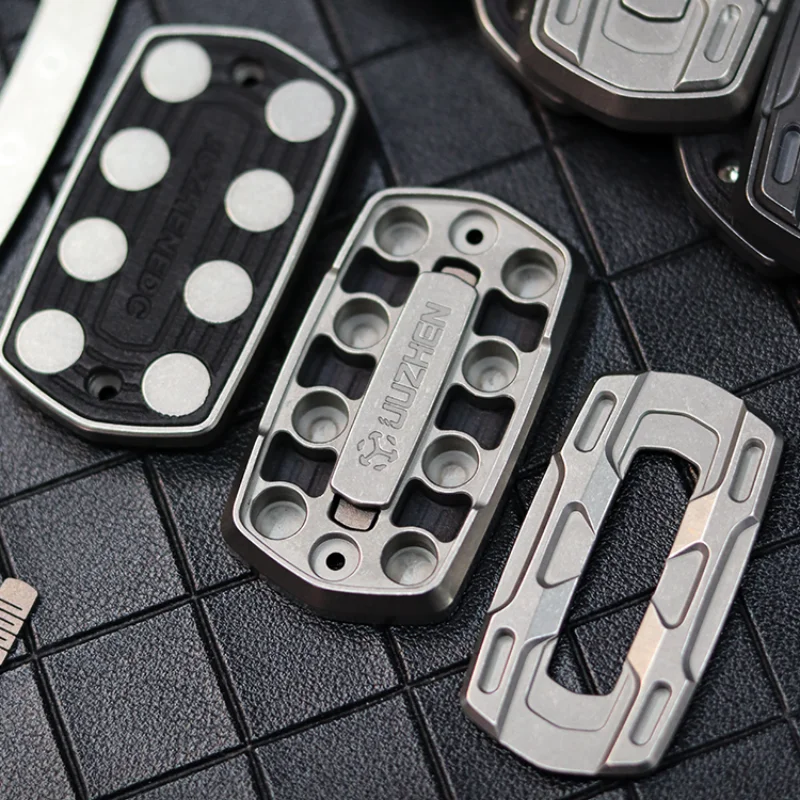 EDC JUZHEN Unlimited Fidget Pushing Slider Anxiety Stress Relief Crisp Sound Metal Spinner Decompression Fingertip Push Card Toy