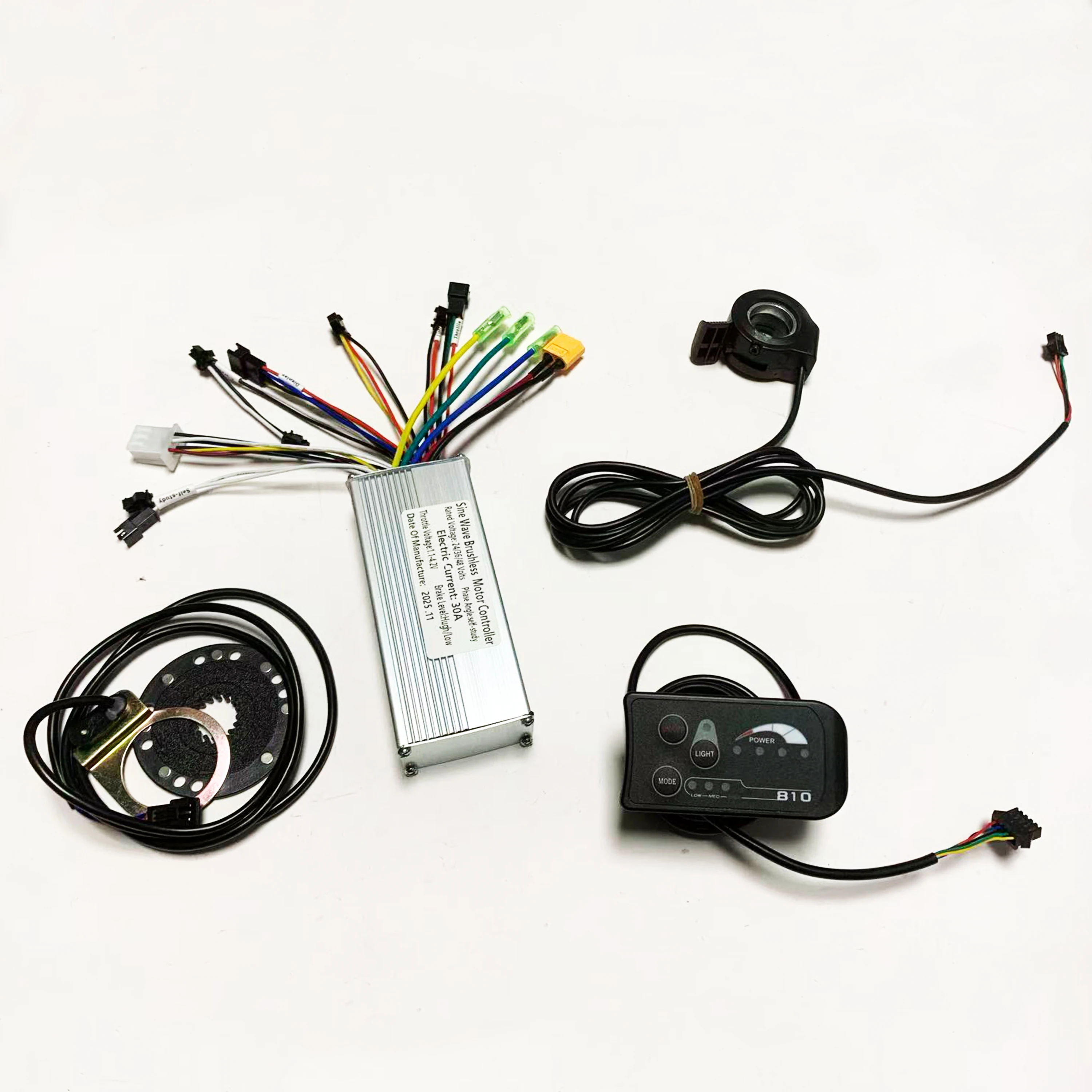 24V 36V 48V 350W 500W Brushless Motor sine wave Controller 25A/30A . S810 LED Di