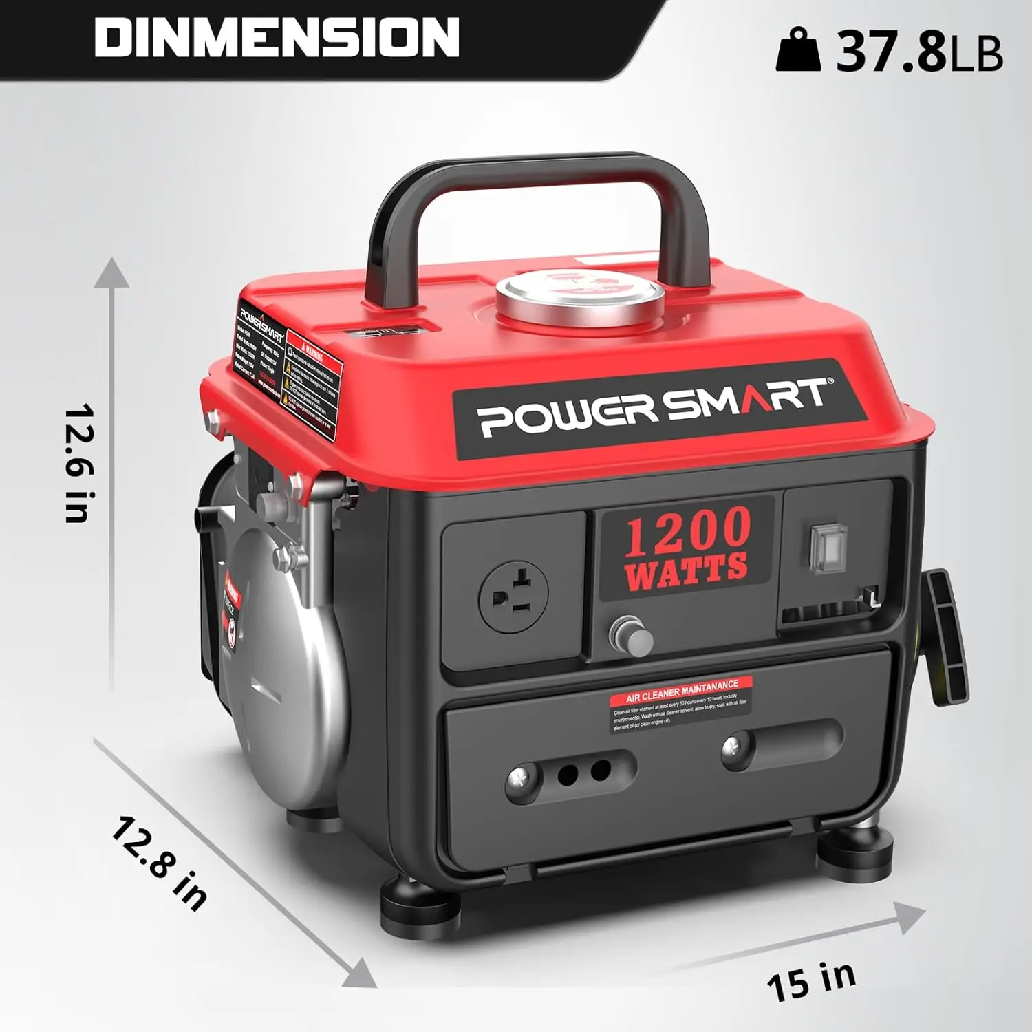 1200-Watt Portable Generator with Super Quiet Ultralight for Camping