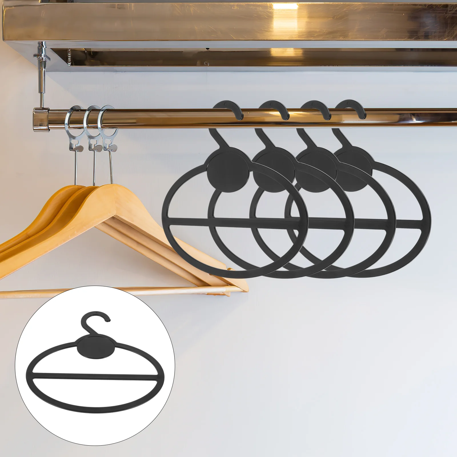 

Scarf Ring Hangers Circle Hooks Belt Hanger Plastic Neckties Shawl Scarves Ring Organizer Closet Space Saver Tie Belt Neckties