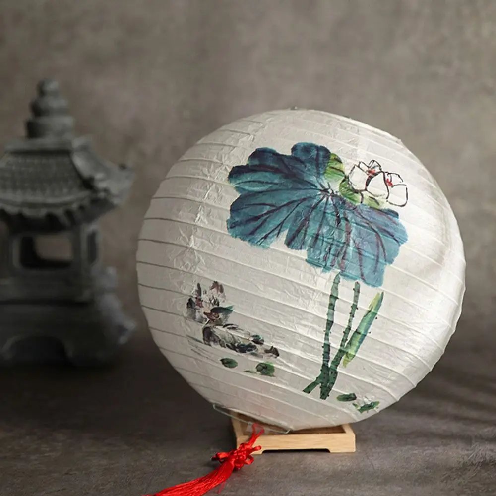 Retro Paper Mid-Autumn Lantern Hanging Handmade Paper Lantern Glowing Three-dimensional New Year