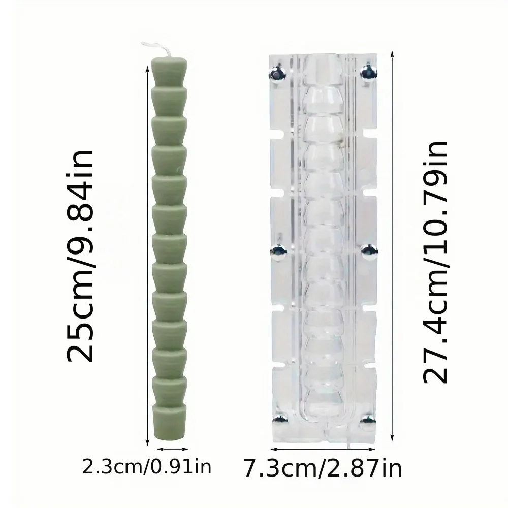 Bubble Pillar Acrylic Molds for Candle Bamboo Column Scented Decor Plastic Mould