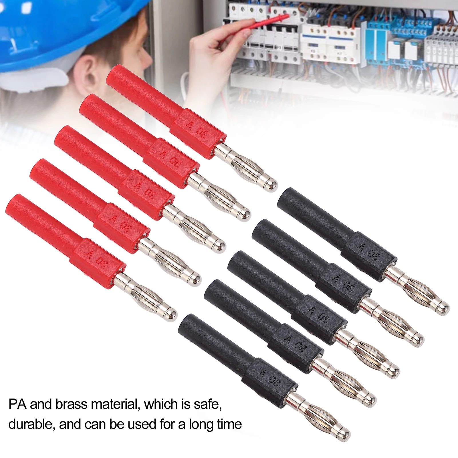 5Set J.20012 Banana Plug Connector 4mm Male to 2mm Female Multimeter Banana Plug Connector Adapter Adapter