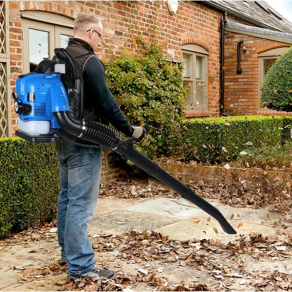 4-Takt-Rucksack-Laubbläser, 2,6 kW/7000 U/min, 750 CFM Großer Luftstrom, 205 MPH Windgeschwindigkeit für Rasenpflege & Schneeräumung – Detail 10