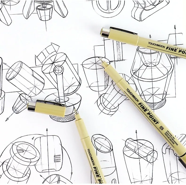 Pigment-Liner mit 12 Spitzen, Mikron-Tintenmarkierungsstift für Manga, Zeichnen, Skizzieren, Nadelstift, Hakenlinie, Stift, Skizzen-Briefpapier-Set, Kunstbedarf – Detail 13