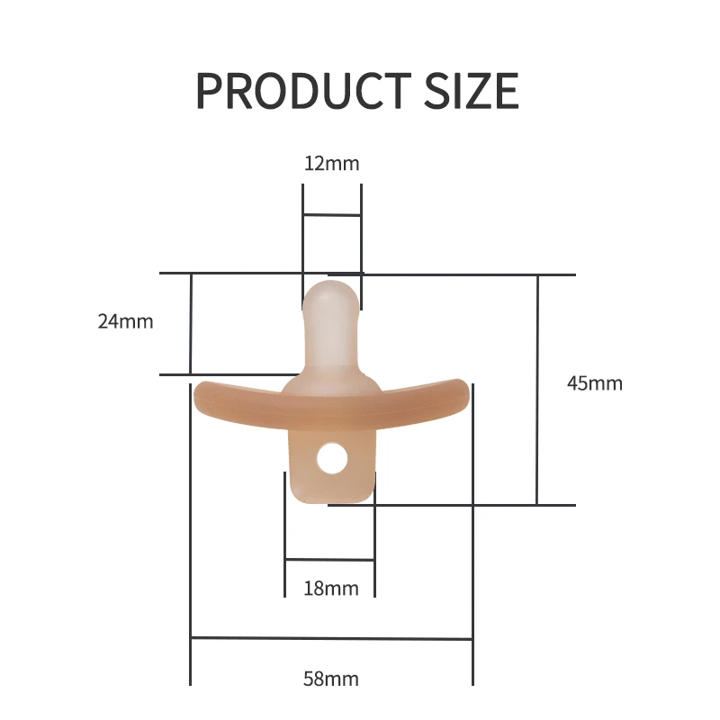 1 Pcs Baby Pacifier For Daily Use Soothing Round Head Design Baby Reborn Silicone For Accessories Newborn Silicone Pacifier