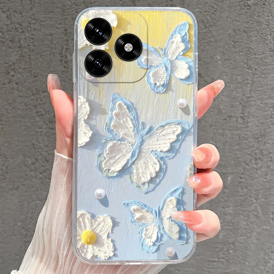 Sunset Rabbit Cat Luxury Anti-Slip Transparent Phone Case