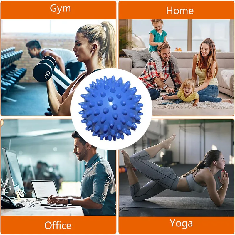 Massage Balls 7.5CM Spiky Myofascial Release Feet Back Hands Spiked Massager Yoga Exercise Fitness Muscle Knots Relax