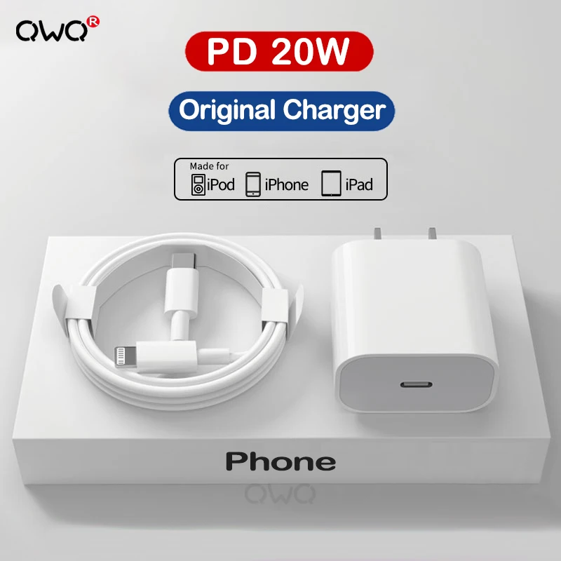 For Apple Original USB Type C Charger For iPhone 12 11 14 13 Pro Max Mini XS Max 8 Plus iPad Air Charger PD Fast Charging Cable