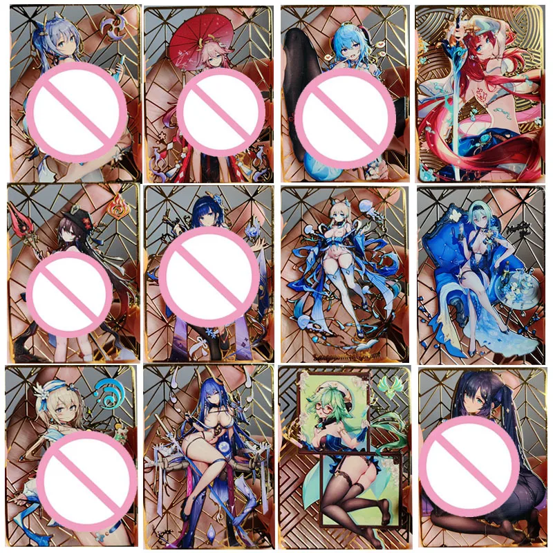 

Anime Genshin Impact Metal Cards Yae Miko Beelzebul Game Collection Rare Cards Children's Toys Boys Surprise Birthday Gifts