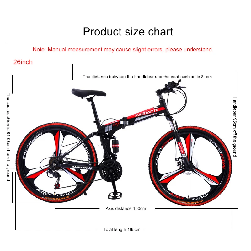 HOT Mountain 24 Inch Wheel Bike Frame Size Measure 24 Inch