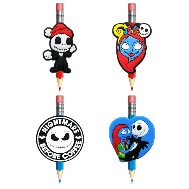 5pcs Nightmare Before Christmas Straw Topper Reusable Drinking Pen Cover  Charms For Tumbler Drinking Straws Pencil Decorate