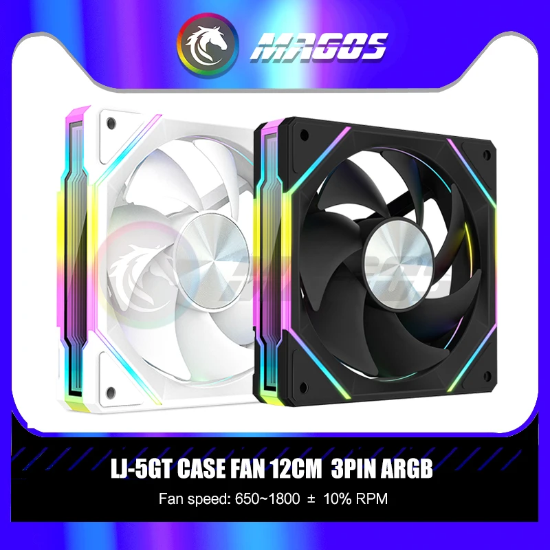 Ventola Della Custodia Del Computer Rgb 12Cm 5V 3Pin Argb Pc Gamer Cabinet Cooler Pwm, Ventilador Muto In Stile Classico E Minimalista