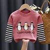 Spring and Autumn Children's T-Shirt Boys Girls Long-Sleeved Tops 0-5 Years Old Cartoon Bottoming Shirt Baby Children's Clothing 6