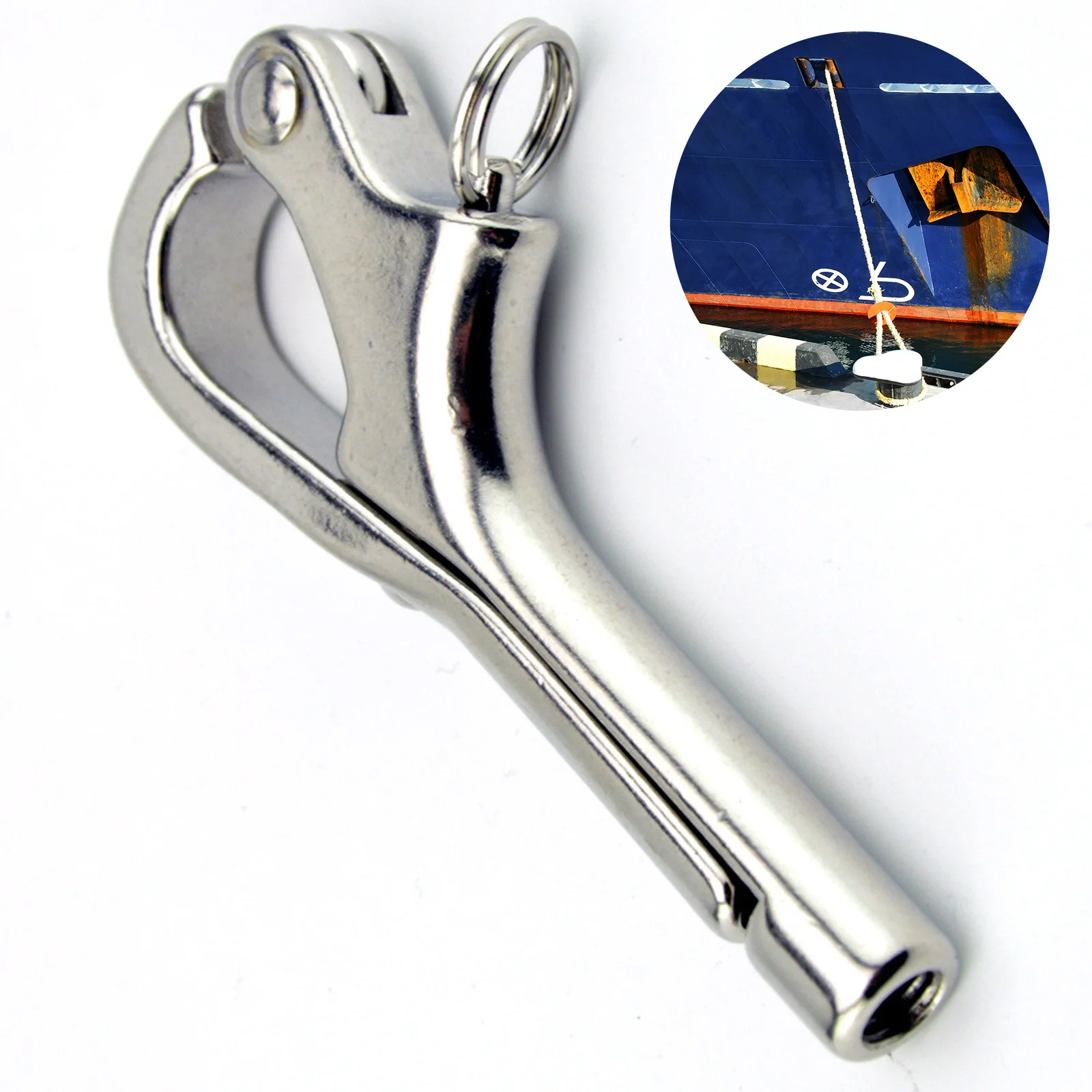 Sturdy Quick Release Pelican Hook Openable Stainless Steel Pelican Hook Marine Accessories For