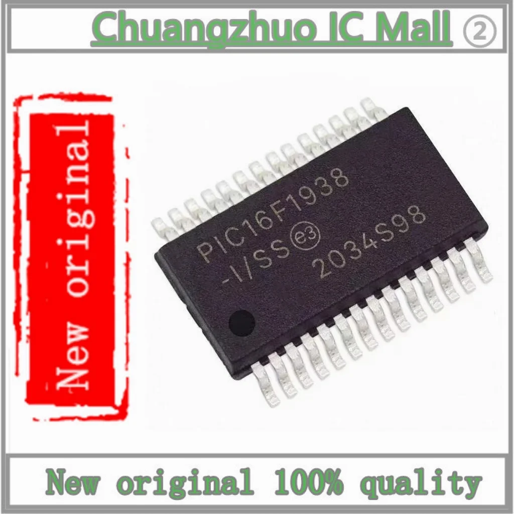 

1PCS/lot New original PIC16F1938-I/SS 25 1.8V~5.5V 1KB PIC 32MHz FLASH 28KB SSOP-28 Microcontroller Units (MCUs/MPUs/SOCs) ROHS