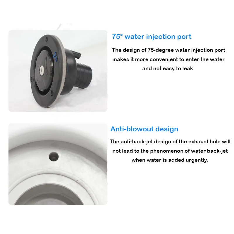 Gravity Water Inlet with Lock Water Tank Filling Port Camper Waterway RV System Boat Camper Trailer rv water inlet rv water tank system Caravan Accessories