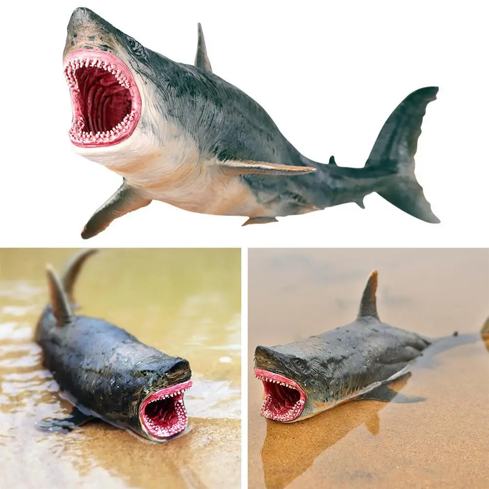 Marine Sea Life Classic Ocean Animals Megalodon Shark Action Figure Model Collection Toy For Kids Gift Educational Learning Gift 2