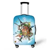 Tourist Attraction World Map Luggage Cover Plane Aeroplane Travel Accessories Eiffel Tower  Elastic Suitcase Protective Cover 2