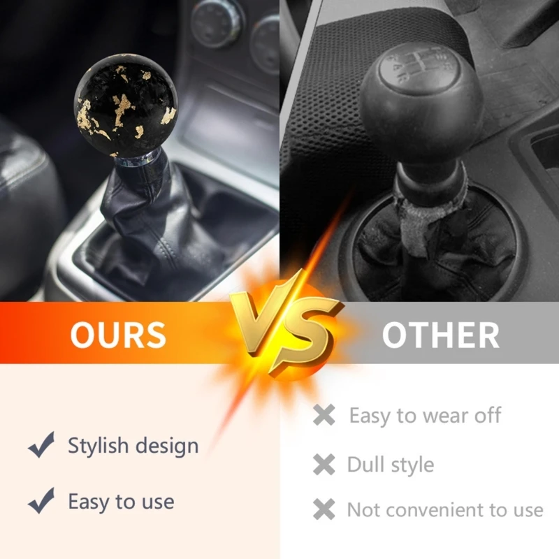 

Upgrades Carbon Fiber Gear Shifts Ergonomically Car Gear Knob Simple Install Drop Shipping