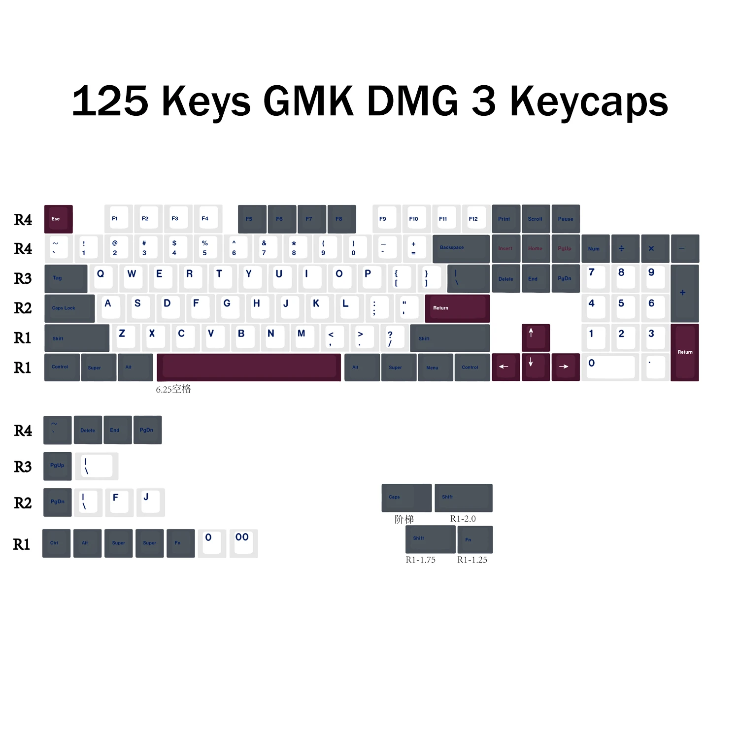 GMK DMG 3 Keycaps English Cherry Profile PBT Dye Sublimation